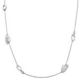 thumbnail image 1 of Radiant Essence 925 Sterling Silver Rhodium Plated Brushed Necklace 32 Inch 14.5mm Wide Pendant Necklace for Women, 1 of 2