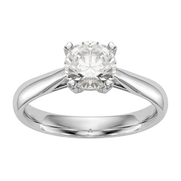Radiant Fire 14 Karat White Gold 1/3 ct Round VS/SI, D E F, Lab Grown Diamond Solitaire Engagement Ring