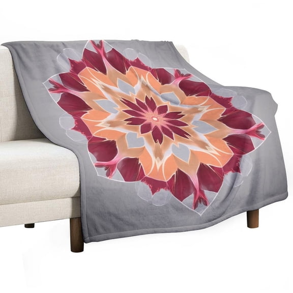 Radiant Floral Mandala Art Blankets Bedroom Living Room Sofa Throw Blankets for Beds