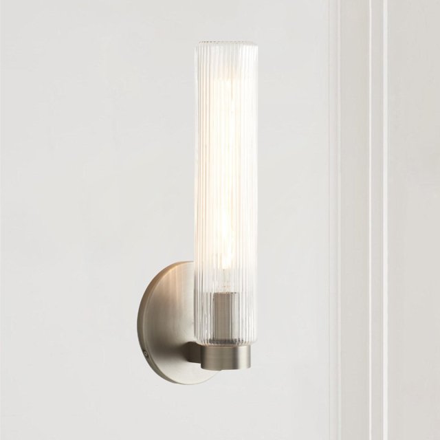 Radiant Fluted Textural Metallic Finish Glow Sconce,Bathroom Sconce