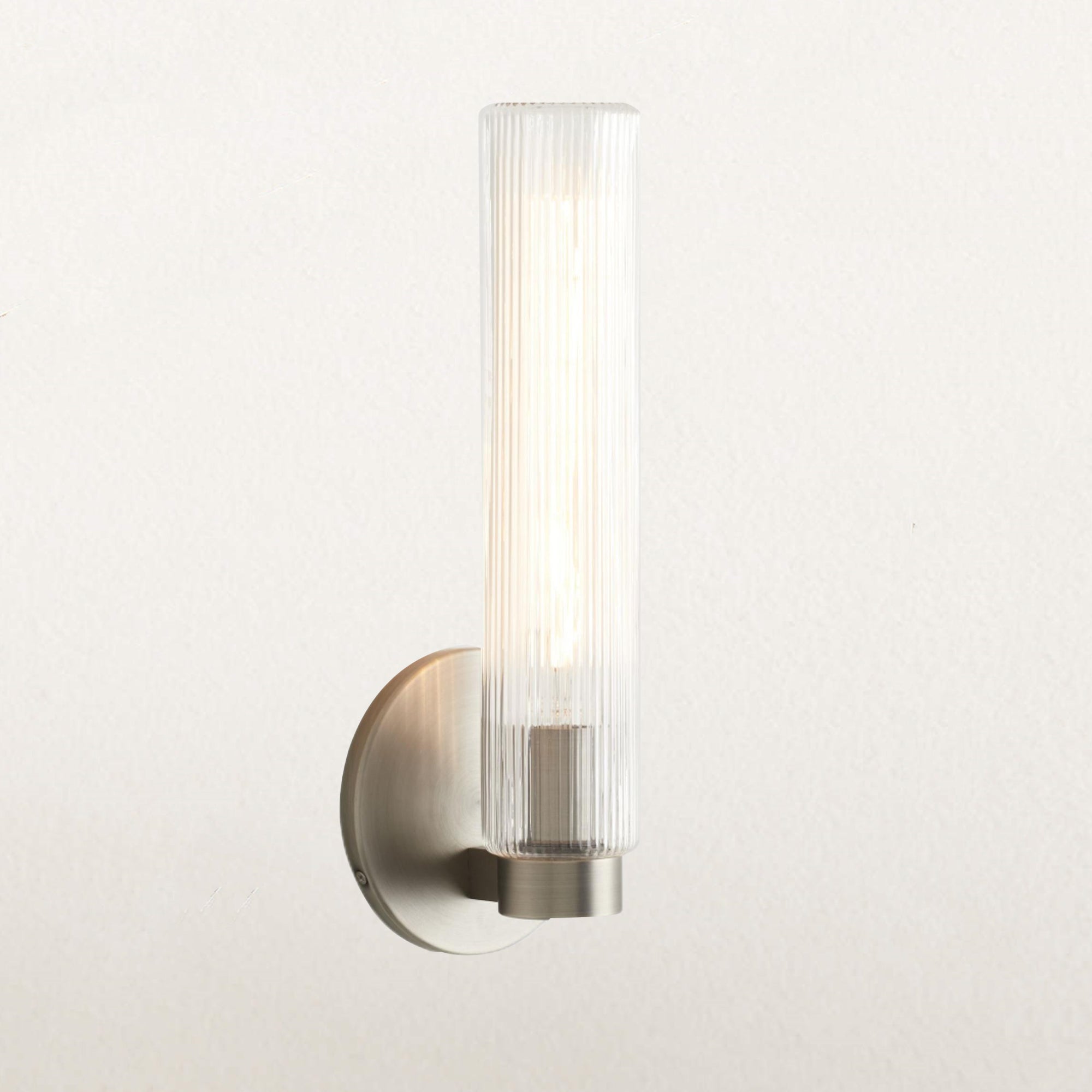 Radiant Fluted Textural Metallic Finish Glow Sconce,Bathroom Sconce