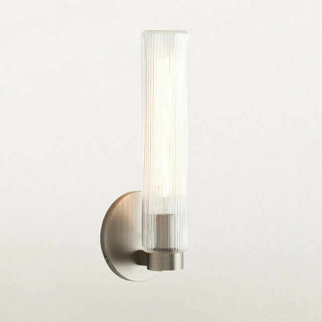 Radiant Fluted Textural Metallic Finish Glow Sconce,Bathroom Sconce