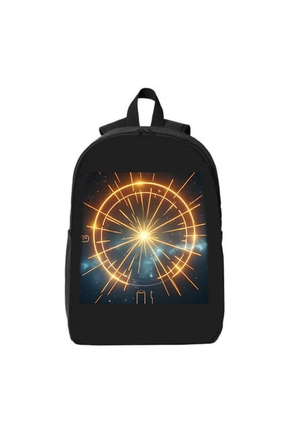 Radiant Golden Circle Design Laptop Backpack for College & High School - Fits 15 " Laptop & iPad Space Theme for - & -