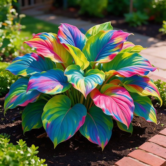 Radiant Rainbow Hostas Roots-Low Maintenance, Easy‑Grow for Garden Beds,Borders,Plant Pots & Planters