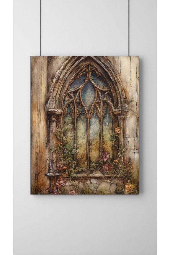 Radiant Reflections - Stained Glass Canvas Wall Art