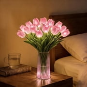 Radiant Romantic Tulip Light, Twinkling Tree Tulips 15PCS Led Tulip Flower Light that Never Fade, Tulips Artificial Flowers Lamp for Home Decor GiftWithout Vase
