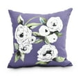 thumbnail image 1 of Radiant Rose 16 Inch Purple Floral Print Decorative Throw Pillow, 1 of 2