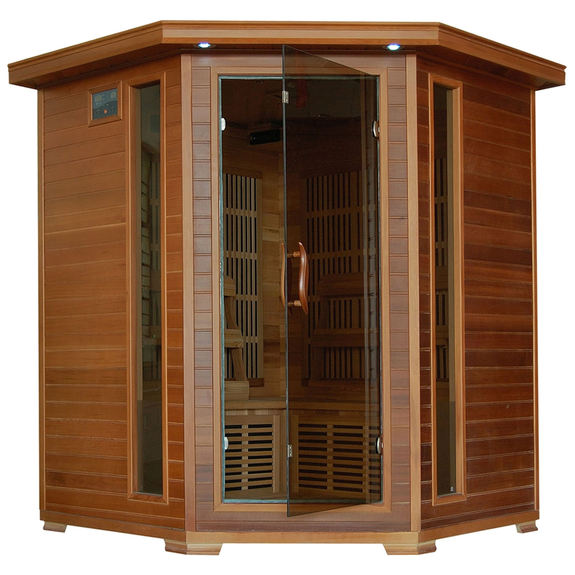 Canadian Red Cedar 4-Person Corner Infrared Sauna