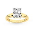 thumbnail image 1 of IGI Certified 1 Carat Radiant Shape Lab Grown Diamond Engagement Ring | 14K White Gold | Allen Flat Band Solitaire Lab Diamond Ring | FG-VS1-VS2 Quality Friendly Diamonds, 1 of 6