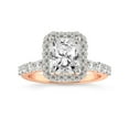 thumbnail image 1 of Radiant Shape 2 Carat IGI Certified Lab Grown Diamond Ring | 14K Rose Gold | Vionna Round Halo Lab Diamond Engagement Ring | FG-VS1-VS2 Quality Friendly Diamonds, 1 of 4