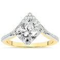 thumbnail image 1 of Radiant Shape 2 Carat IGI Certified Lab Grown Diamond Ring | 14K Yellow Gold | Athena Chevron Twist Diamond Ring | FG-VS1-VS2 Quality Friendly Diamonds, 1 of 5
