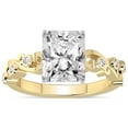 thumbnail image 1 of Radiant Shape 2 Carat IGI Certified Lab Grown Diamond Ring | 14K Yellow Gold |Catrina Cutwork Lab Diamond Engagement Ring | FG-VS1-VS2 Quality Friendly Diamonds, 1 of 4