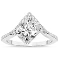 thumbnail image 1 of Radiant Shape 3 Carat IGI Certified Lab Grown Diamond Ring | 14K White Gold | Athena Chevron Twist Diamond Ring | FG-VS1-VS2 Quality Friendly Diamonds, 1 of 5