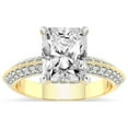 thumbnail image 1 of Radiant Shape 3 Carat IGI Certified Lab Grown Diamond Ring | 14K Yellow Gold | Dua Side Stone Knife Edge Lab Diamond Ring | FG-VS1-VS2 Quality Friendly Diamonds, 1 of 4