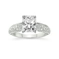 thumbnail image 1 of Radiant Shape 4 Carat IGI Certified Lab Grown Diamond Ring | 14K White Gold |Vintage Willow Lab Diamond Engagement Ring | FG-VS1-VS2 Quality Friendly Diamonds, 1 of 4