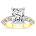 thumbnail image 1 of Radiant Shape 5 Carat IGI Certified Lab Grown Diamond Ring | 14K Yellow Gold |Dua Side Stone Knife Edge Diamond Ring | FG-VS1-VS2 Quality Friendly Diamonds, 1 of 4