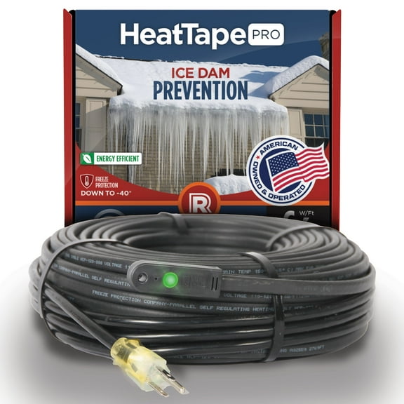 Radiant Solutions Heat Tape Pro Heating Cable for Roof & Gutter 120V 62FT