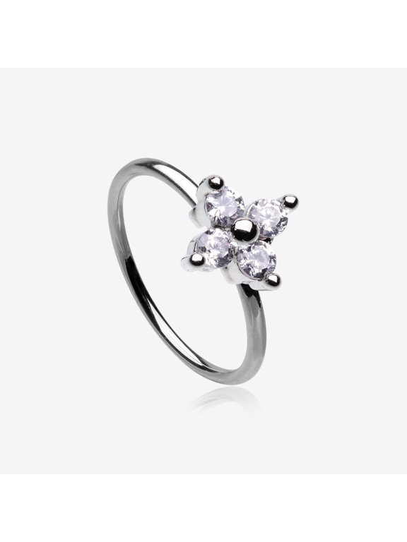 Radiant Star Sparkle Bendable Hoop Ring