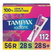 Radiant Tampons - Regular/Super/Super Plus - Unscented - 112ct