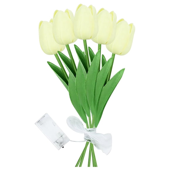 Radiant Tulip LED Night Light Twinkling Romantic Ambient Lamp for Bedside Bedroom Decor