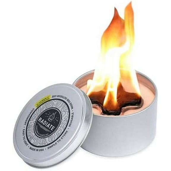 Radiate 4" Soy Wax Metal Fire Pit with Weather-Resistant