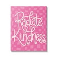 thumbnail image 1 of Radiate Kindness Pink Checkered Inspirational Graphic Art Gallery Wrapped Canvas Print Wall Art, 1 of 7