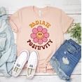 thumbnail image 1 of Radiate Positivity T-Shirt, Be Kind Shirt, Positive , Inspirational Tee, Kindness Shirts, Motivational Tee, Happy Face Top, Women'S Tee Sweatshirt All Size S-5XL, 1 of 5
