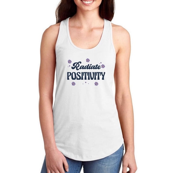 Radiate Positivity W Flowers Racerback Tank Women -Smartprints Designs, Female Small