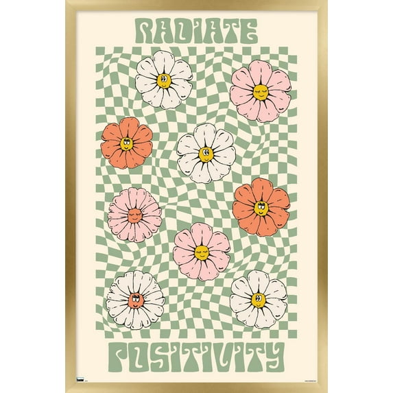 Radiate Positivity Wall Poster, 22.375" x 34" Framed