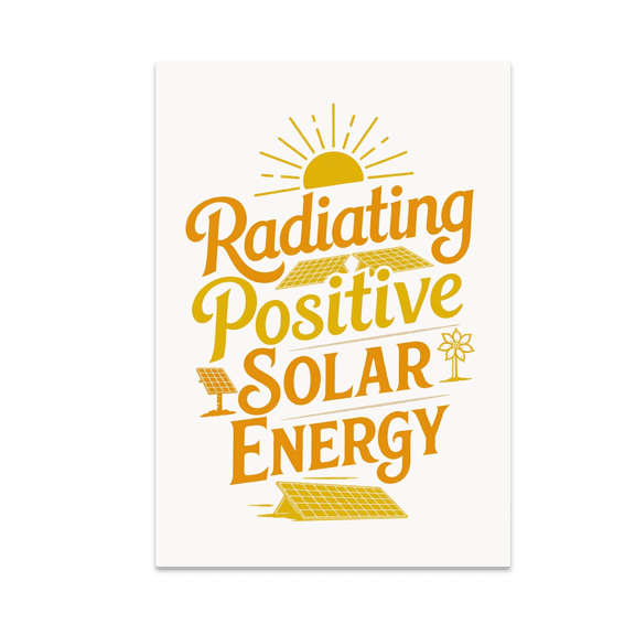 Radiating Positive Solar Energy Wall Decor - Positive Vibes Enthusiast - 13x19 Poster Print