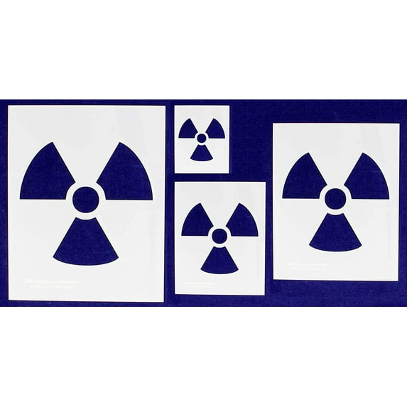 Radiation 4 Piece Stencil Set 14 Mil - Painting/Crafts/Templates
