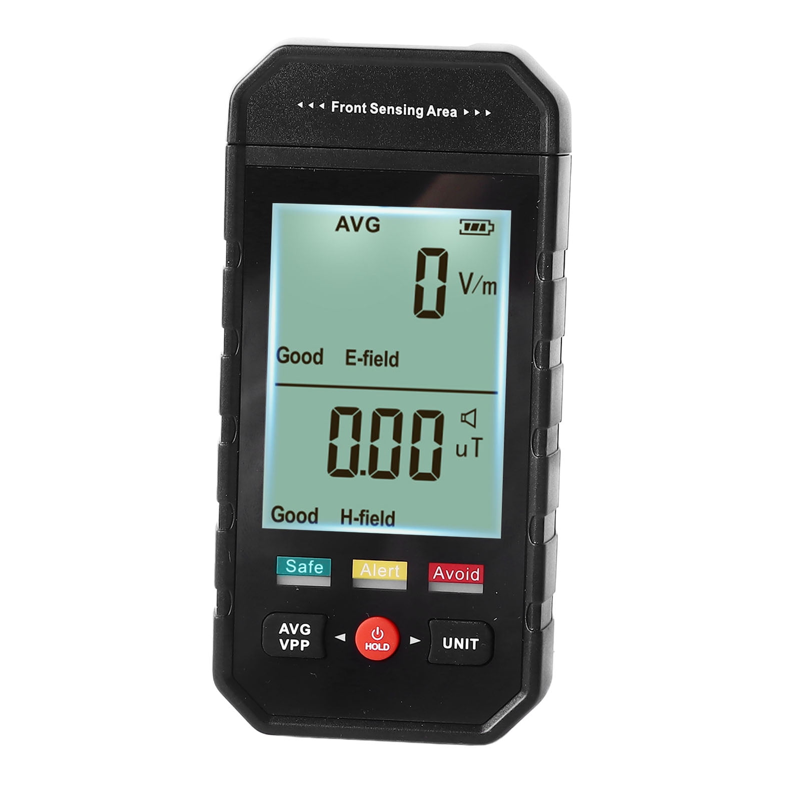 Radiation Detector Large LCD Screen Handheld Green Yellow Red Light Indicator EMF Detector with