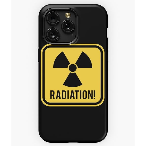 Radiation Hazard Warning Symbol Nuclear Graphic A7704 Phone Case for iPhone 11 to 17 Pro Max