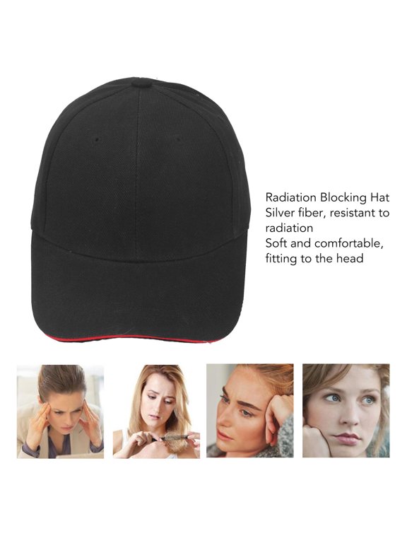 Radiation Shielding Baseball Cap, Silver Fiber Liner, Adjustable 58,64cm, Comfortable EMF Protection