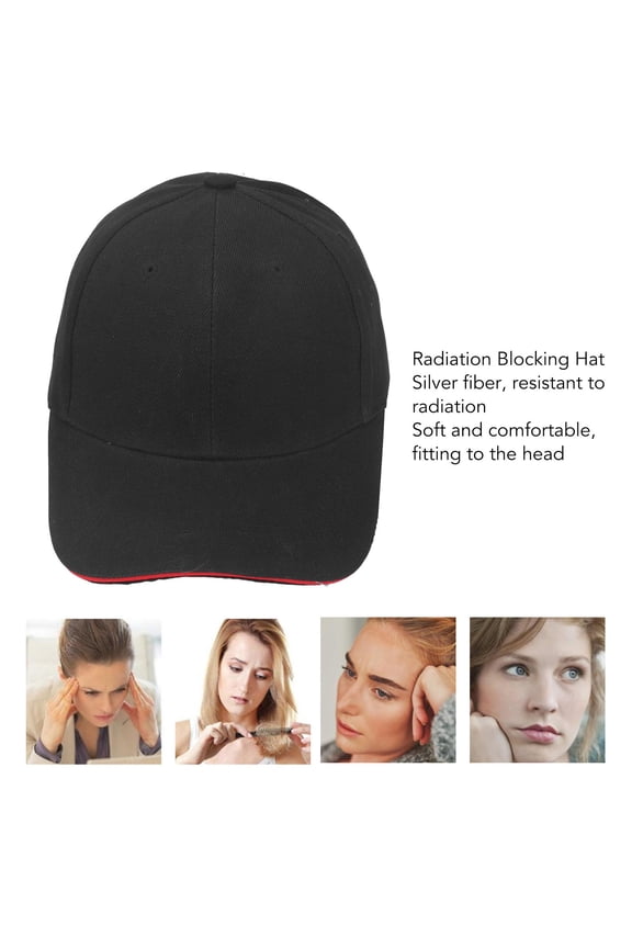 Radiation Shielding Baseball Cap, Silver Fiber Liner, Adjustable 58,64cm, Comfortable EMF Protection