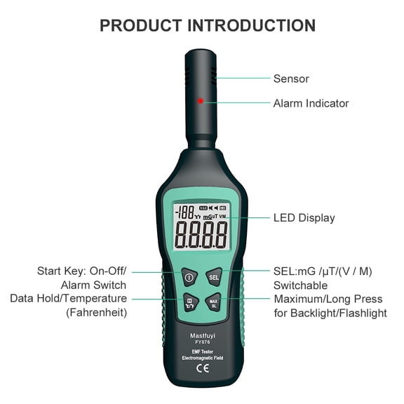 Radiation Tester,Handheld Precision Tester Emf Meter Handheld Tester Siuke Emf Xibany Tester Eryue Emf