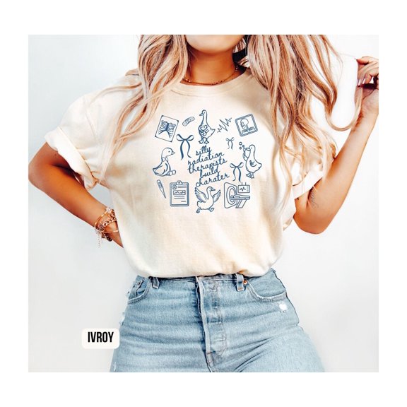 Radiation Therapist Radiologic Tech Radiation Therapy Coquette Bow T-Shirt All Size S-3XL