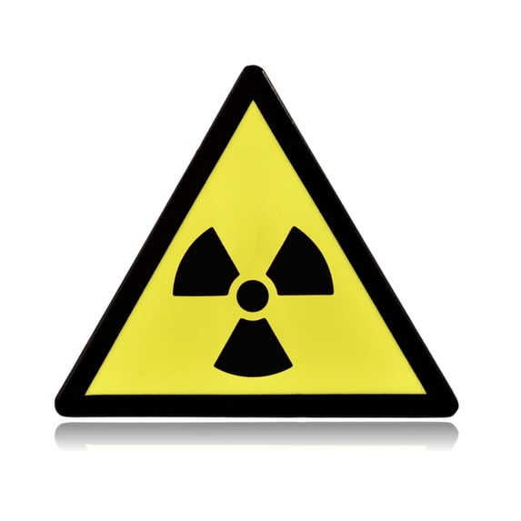Radiation Warning Sign Enamel Pin | Clayton Jewelry Labs