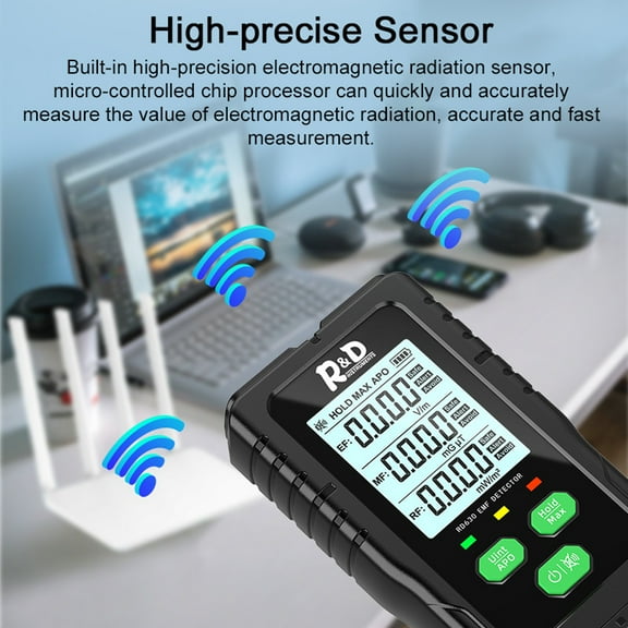 Radiation tester,3in1 Field Field Emf Meter Portable Handheld Tester Emf Field Handheld Meter Portable Radio Tester Emf Meter Handheld Tester Dsfen Eryue Havou Multicolor