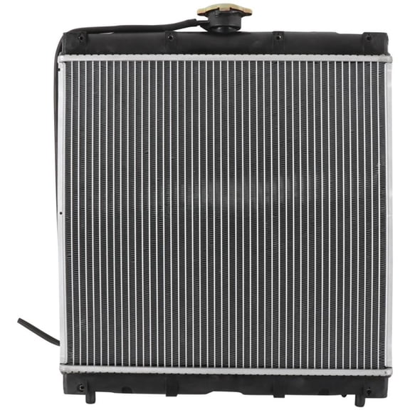 Radiator Compatible with 2005-2014 John Deere 3120 3203 3320 3520 3720 4105 Compact Utility Tractor 22-37 HP Yanmar 3-Cyl Diesel Engine 2-Row 12 FPI Cap Included Heavy-Duty Aluminum
