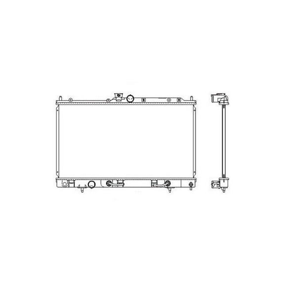 Radiator - Compatible with 2002 - 2007 Mitsubishi Lancer 2003 2004 2005 2006