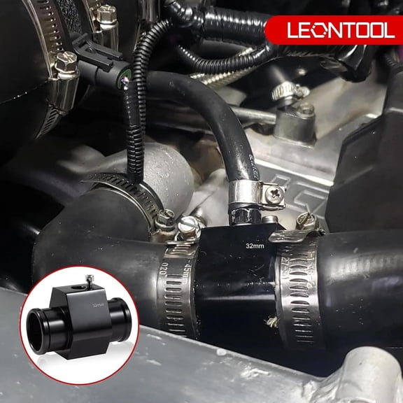 Radiator Coolant Hose Temp Sensor Gauge Adapter Fitting Pipe Connector 32mm 1-1/4"
