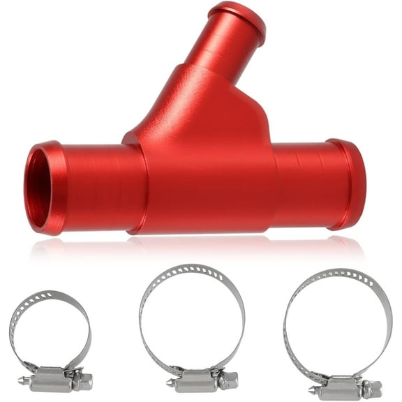 Radiator Coolant Y-Pipe Hose Connector Fit for Ford F-250 F-350 F-450 F-550 Super Duty 2003-2007 -Weldless Aluminum