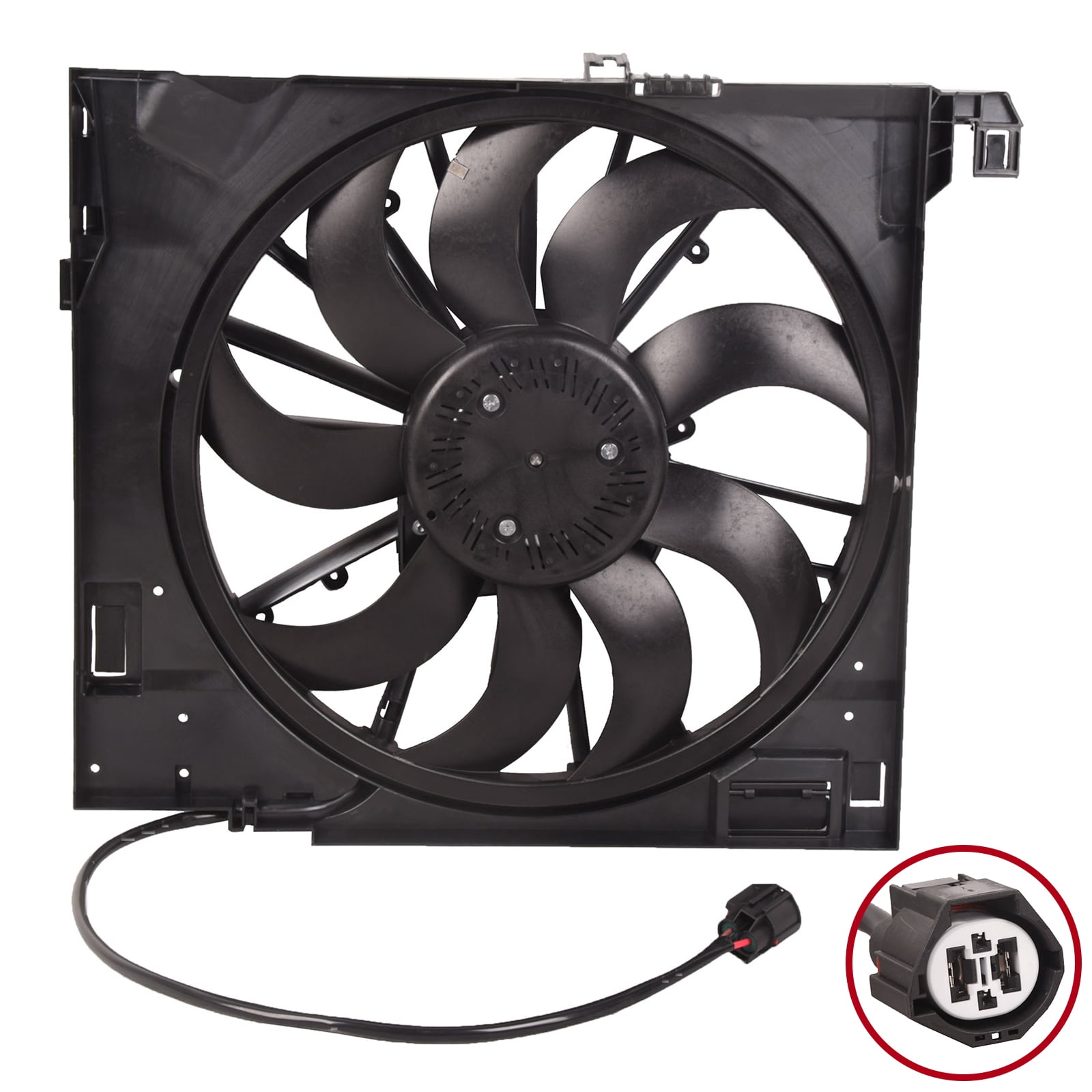 Xfr07d Radiator Radiator Cooling Fan Assembly Fits Jaguar XJ XJR XF XFR 2010-2019 ...