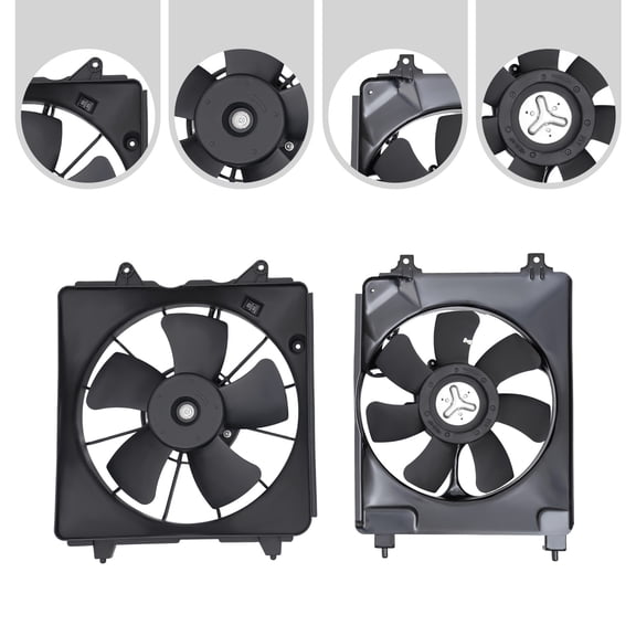 Radiator Cooling Fan, Engine Cooling Fan for 2006-2011 Honda Civic 1.8L, Left&Right Engine Cooling Fan, Radiator Cooling Fans&AC Condenser Fan