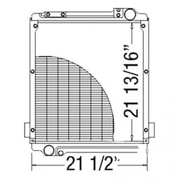 Radiator - Copper / Brass fits Massey Ferguson 4225 4233 4235 4240 4243 4245 4253 4255 4260 4263 4265 4270 4325 4335 4345 4355 4360 4370 3808159M3