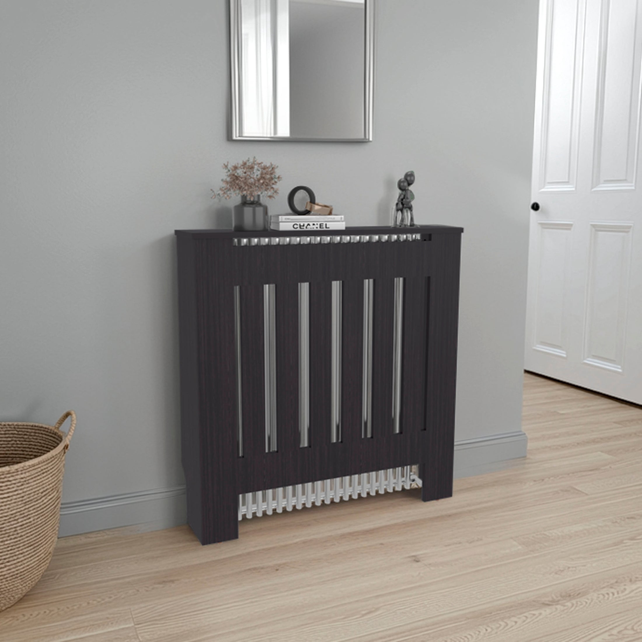 Radiator Cover Linn With Cabinet and Slatted Panel, Modern Home ...