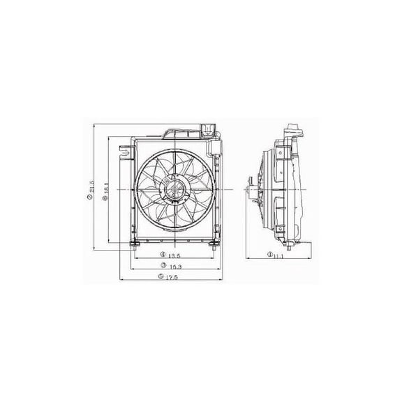Radiator Fan Assembly - Compatible with 2002 - 2008 Dodge Ram 1500 2003 2004 2005 2006 2007