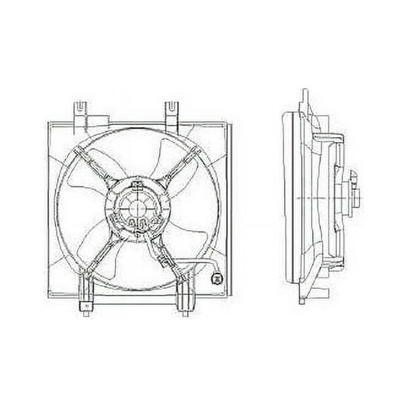Radiator Fan Assembly - Compatible with 2005 - 2014 Subaru Legacy 2006 2007 2008 2009 2010 2011 2012 2013