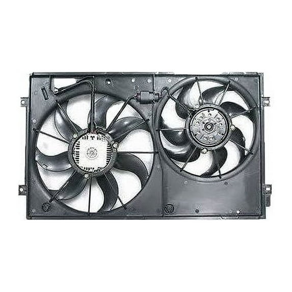 Radiator Fan Assembly - Compatible with 2009 - 2017 Volkswagen Tiguan 2010 2011 2012 2013 2014 2015 2016